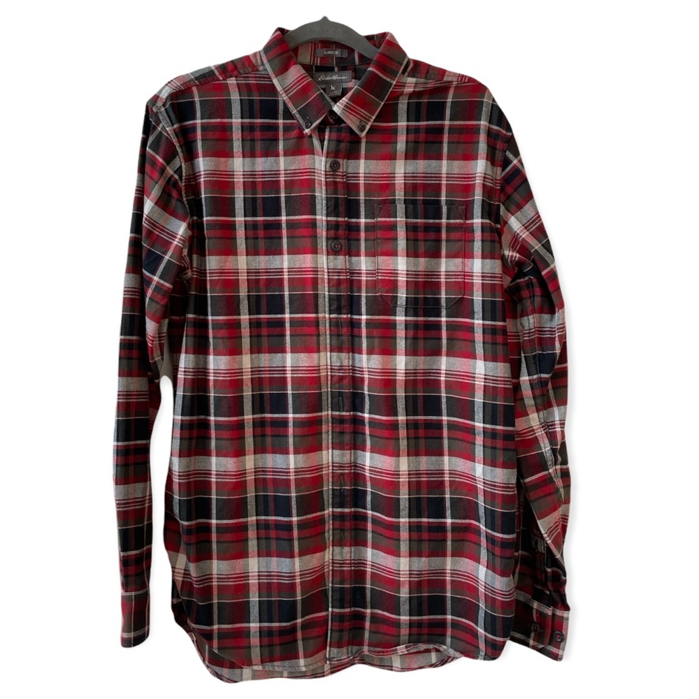 Like New | Eddie Bauer Classic Fit Red Plaid Flannel
